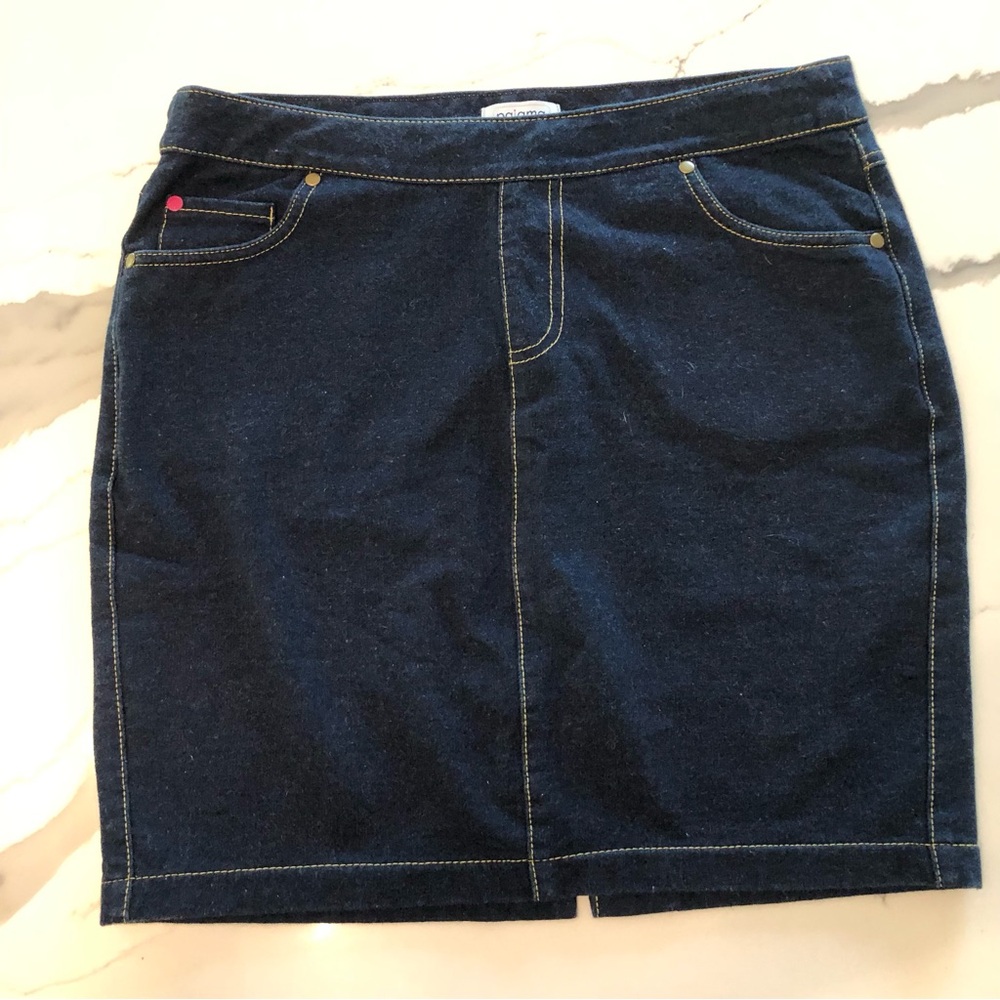 Pajama Jeans Dark Blue Denim Pencil Skirt Small